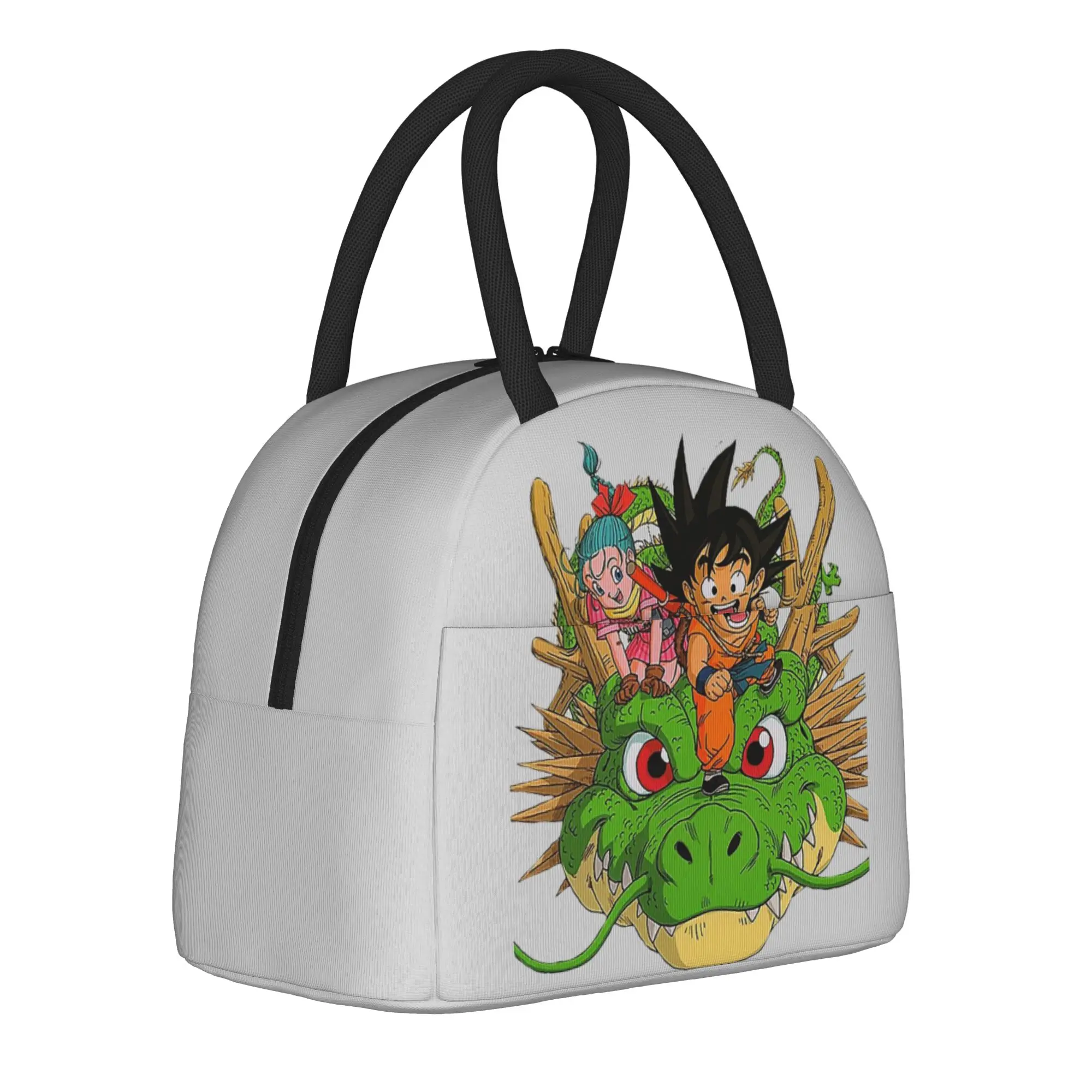 Bolsa Térmica para Almuerzo Sangoku Shenron DBZ, Bolsa de Almuerzo Aislada a Prueba de Fugas, Contenedor de Comida Goku Vegeta, Bolsa Térmica para Playa y Aire Libre