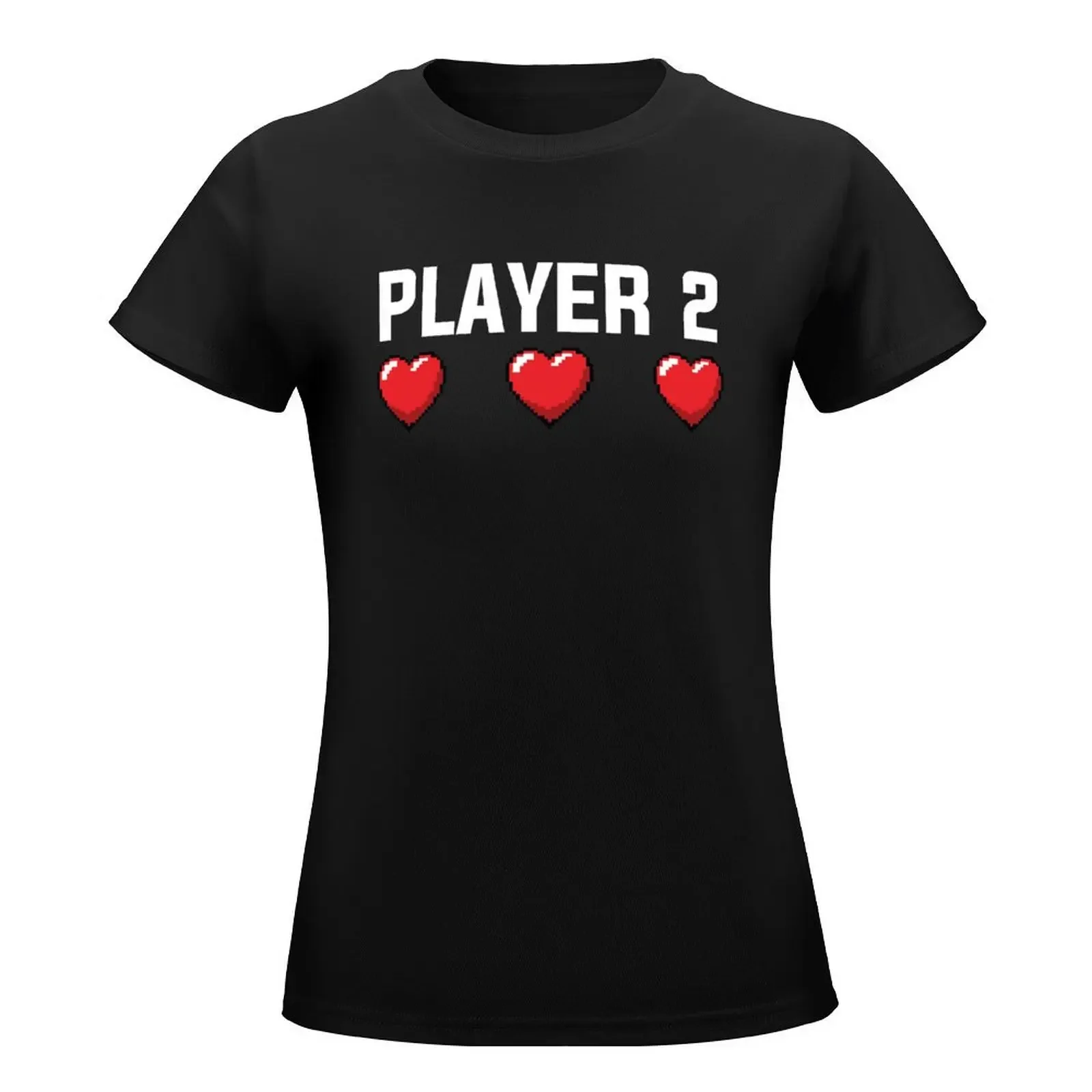 Player Two Valentine T-Shirt anime clothes korean fashion hippie clothes animal print shirt for girls Woman T-shirts