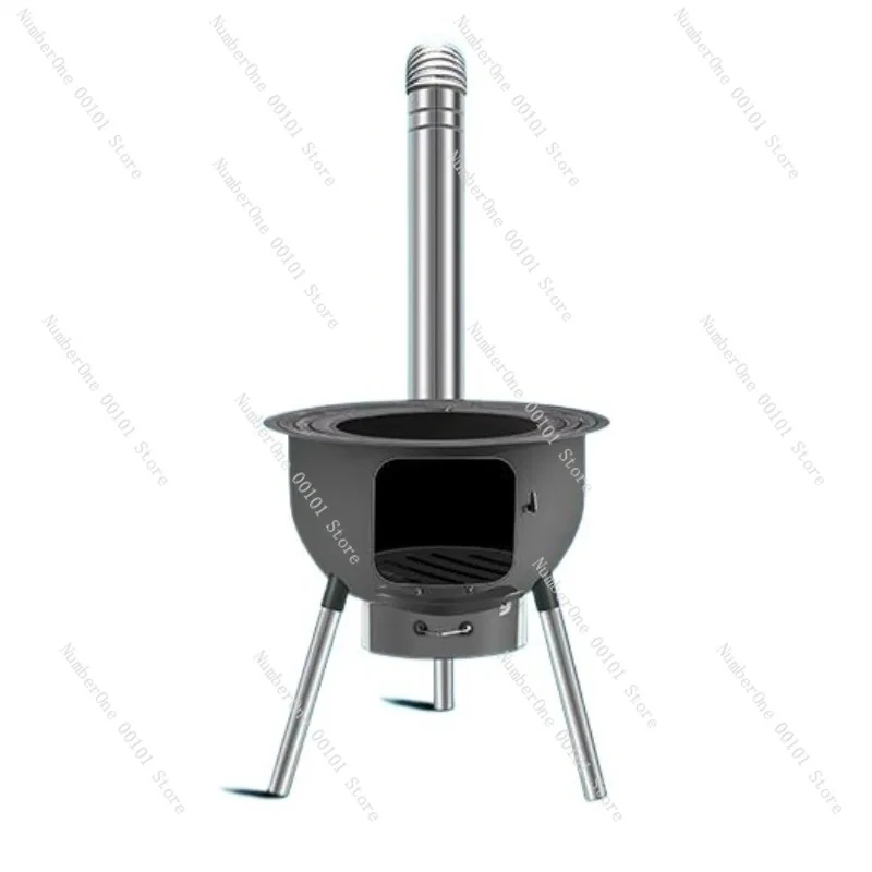 

Новая дровяная печь, бытовая сельская дровяная печь, дровяная мобильная печь, большая горшок, платформа, открытый кемпинг