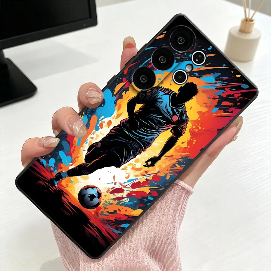 Phone Cover Case for Samsung Galaxy S26 Ultra S25 Plus S20 S10 S9 S23 S24 S24+ Note 20 8 9 10 S26+ S21 FE S25+ Soccer Player