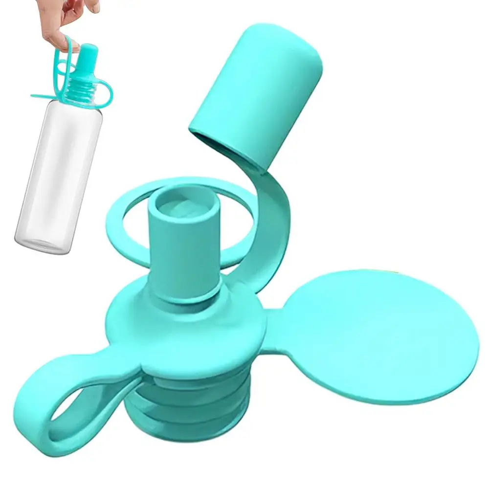 Adaptador de boquilla de botella de agua para bebé, botella de agua de silicona sin derrames, bolsa de comida, Tops de botella de agua, tapa