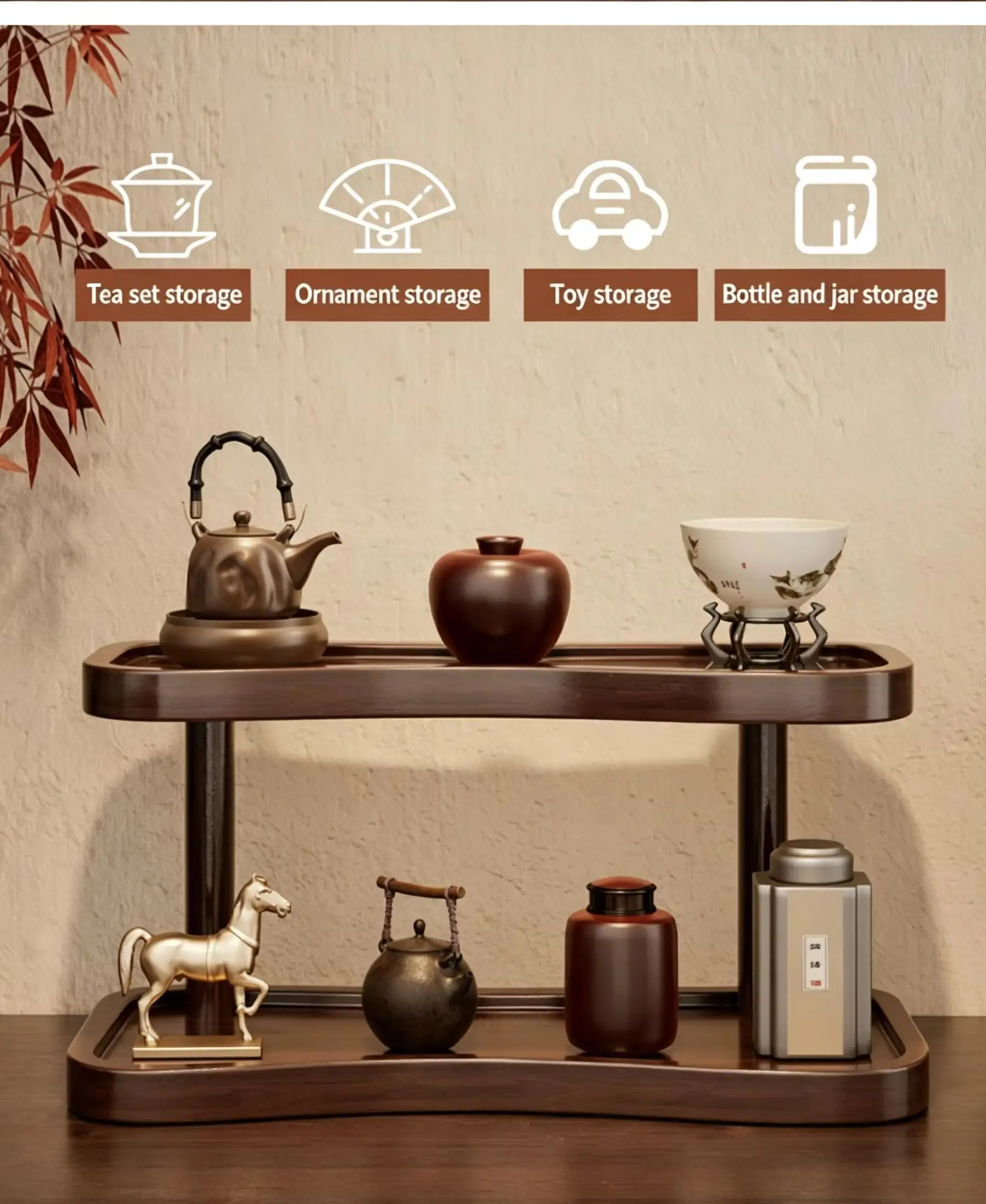 Desktop small storage rack, multi-layer miscellaneous storage rack, household goods sorting rack, multifunctional tea cup holder