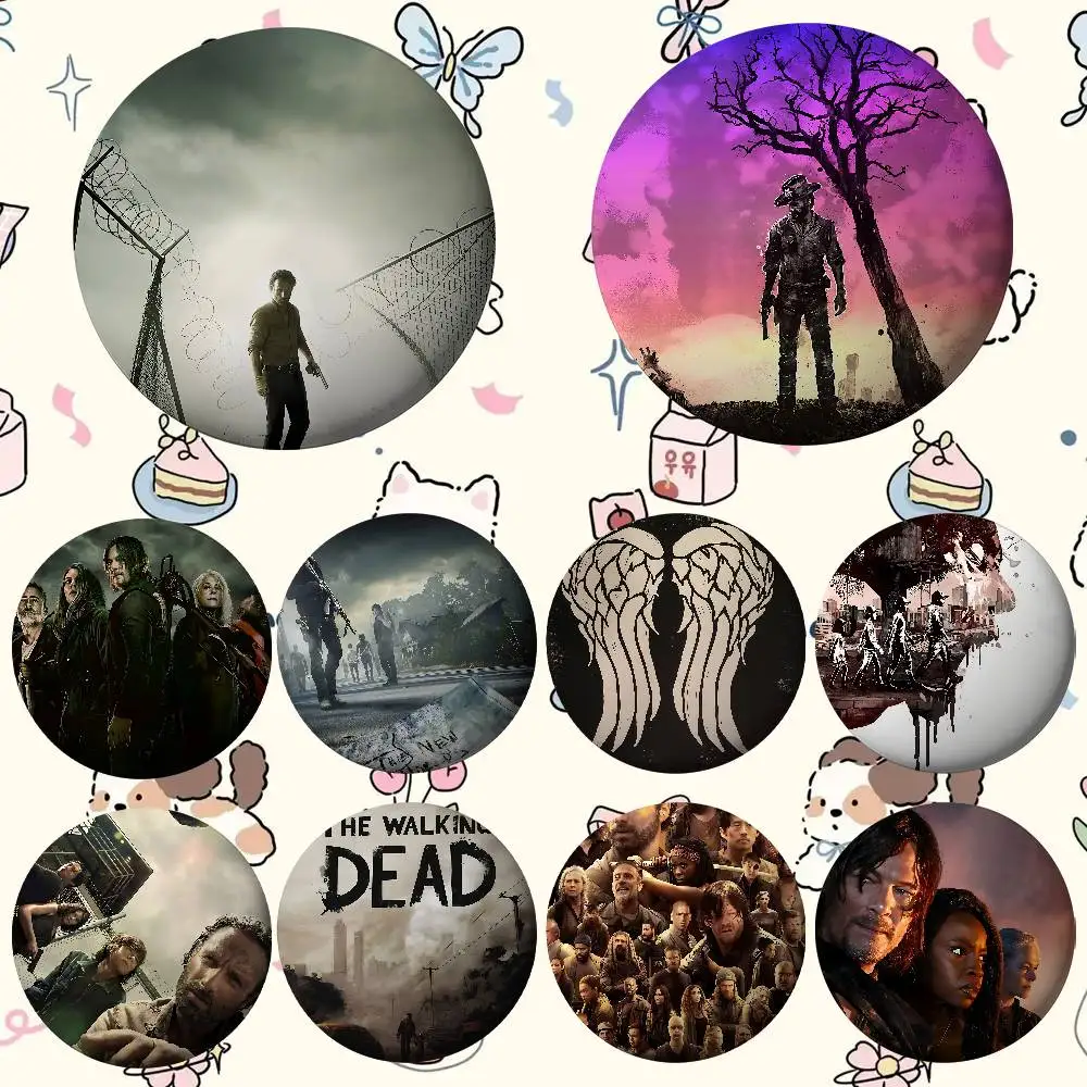The Walking Dead Abzeichen Weißblech Soft Button Pin Brosche Metall Abzeichen Custom Schmuck Zubehör Hut Tasche Revers