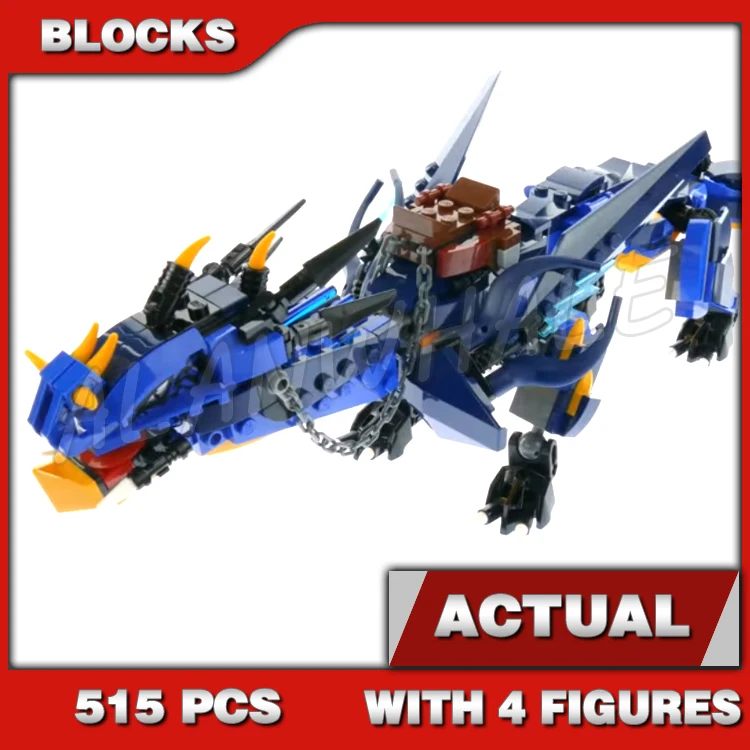 

515pcs Shinobi Stormbringer Lightning Dragon Hunter Swiping Tail Function 10936 Building Block Sets Compatible With Model