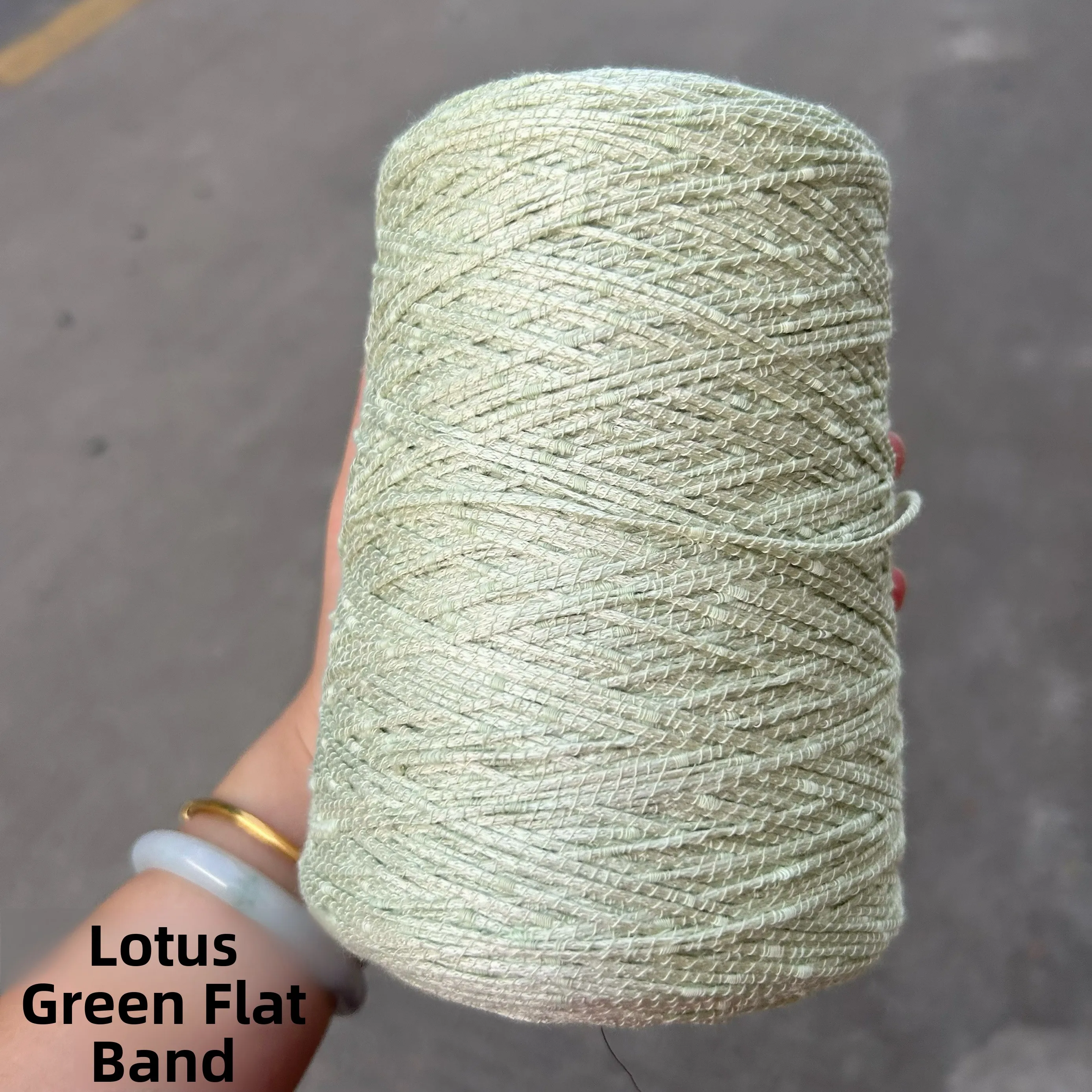 

Супер красивая пряжа с плоской лентой Mint een с цветочным принтом, 500 г для сумки, куклы, вязаная ткань, аксессуары, другой материал, осень 2023 г