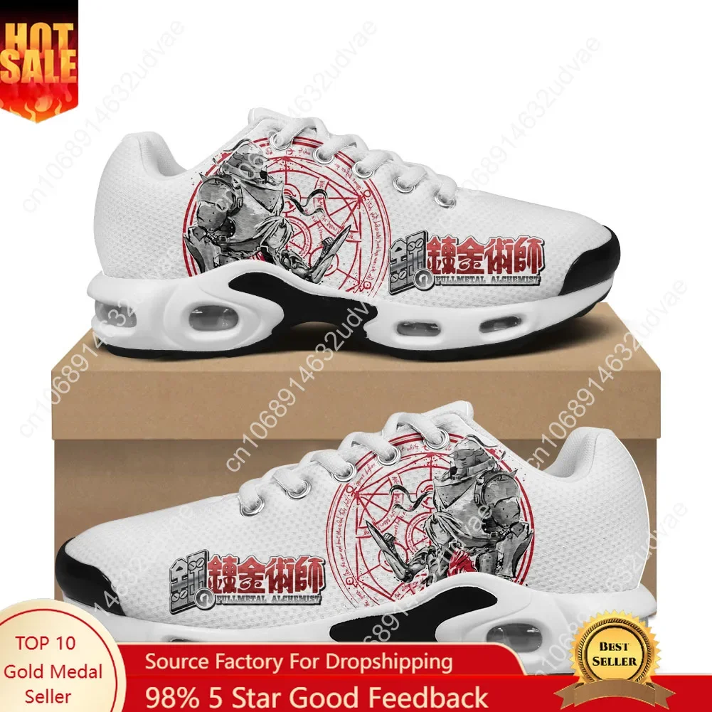 

Fullmetal Alchemist Air Cushion Sneakers Mens Womens Teenager Lightweight Sports shoes High Quality Custom Leisure Mesh Sneaker