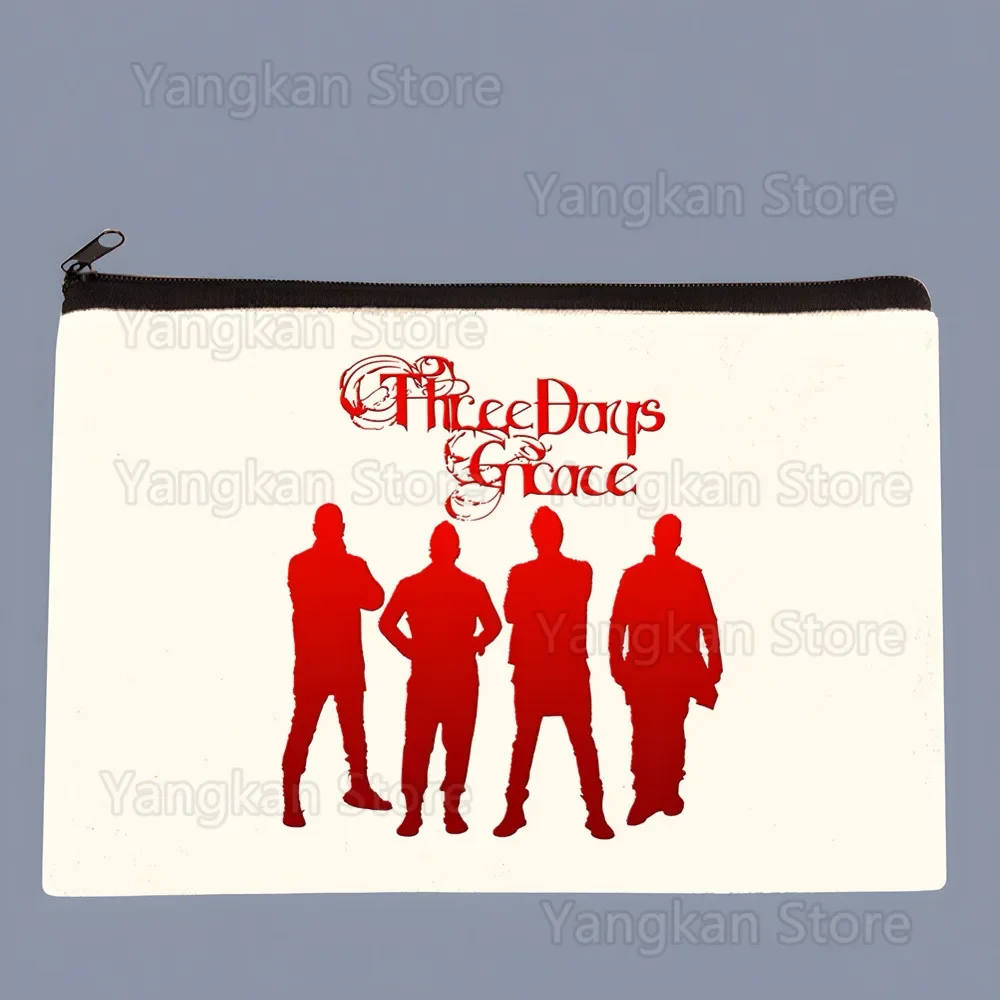 Portmonetka z płótna Three Days Grace, personalizowana portmonetka, ilustracja, etui na klucze, prosta mała torba z materiału, nowa kreatywna portmonetka.