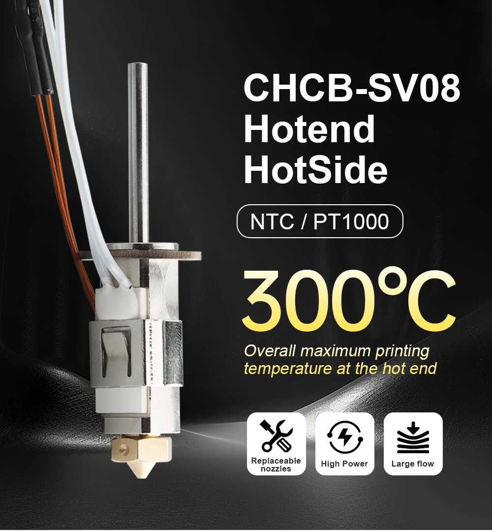 Trianglelab CHCB-SV08 Hotend Heizseiten-Upgrade für SV08 Kompatibel mit Vorherigen Kühlkörpern 80W Heizelement – Detail 1