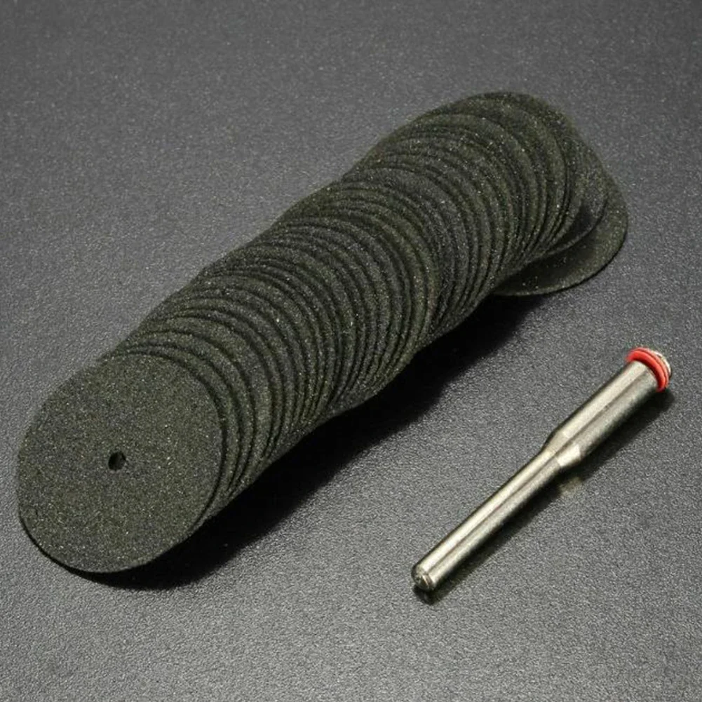 Resin Cutoff Wheel 36pcs 24mm Disc Kit With Mandrel For Cutting Metal Plastic Wood Fiber And Removing Rusty Screws Bolts