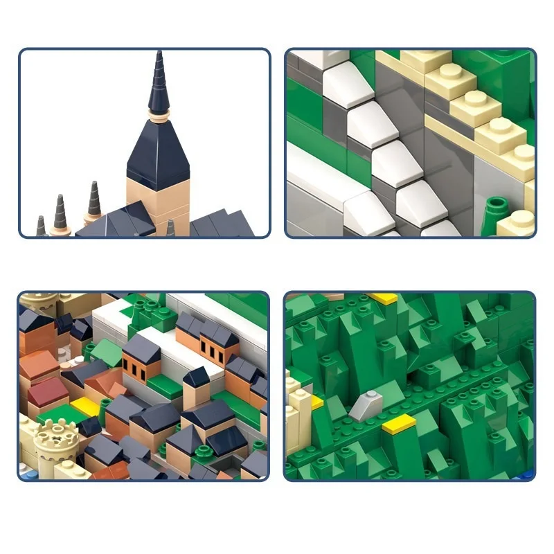 1392 قطعة سانت مايكل جبل بنة المقتنيات نموذج البناء تجميع الجسيمات الصغيرة نموذج Wange اللعب الجمعية