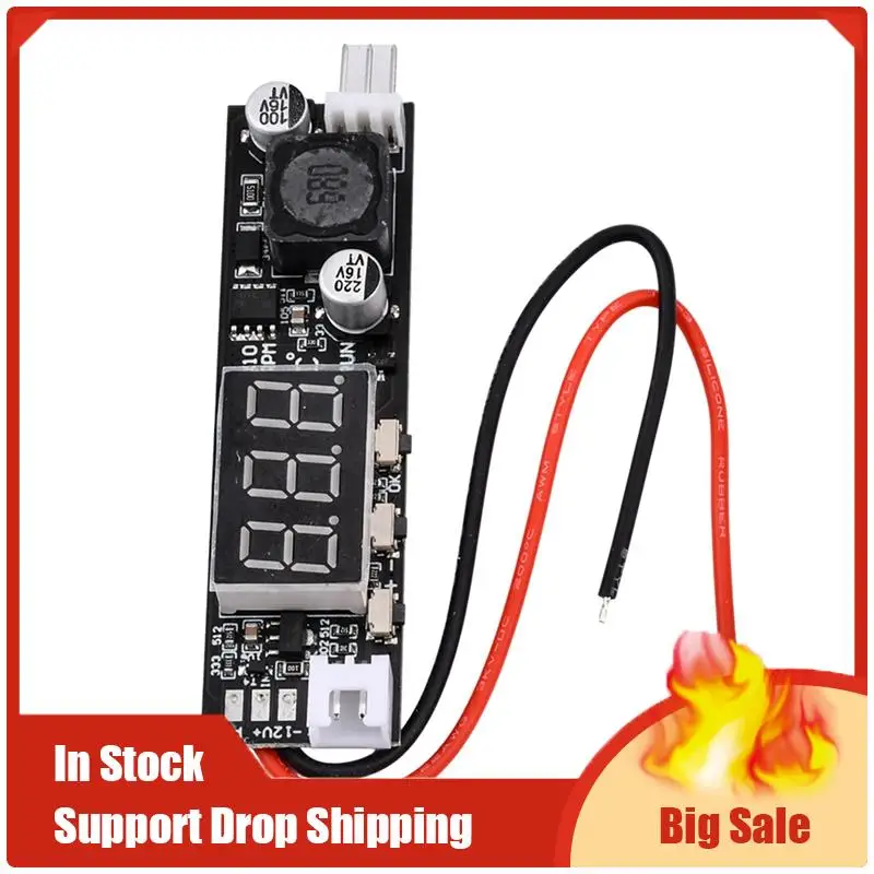Top Deals DC 12V PWM 2-3 Wire Fan Temperature Controller Speed Governor Display Module For PC Fan/Alarm Durable , Ring Probe