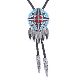 New Indian Feather Totem Eagle Pendant Bolo Tie
