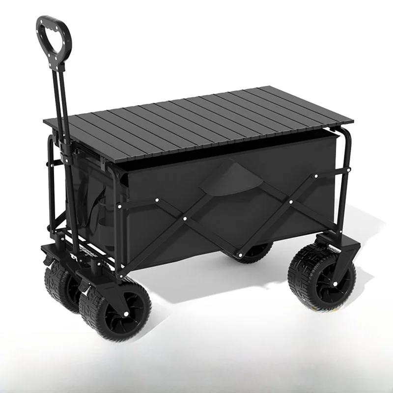 

Outdoor Cam Hand-Pulled Wagon Portable Foldable Large Capaci Wear-Resistant Picnic Convenient Home Use Cam Caravan