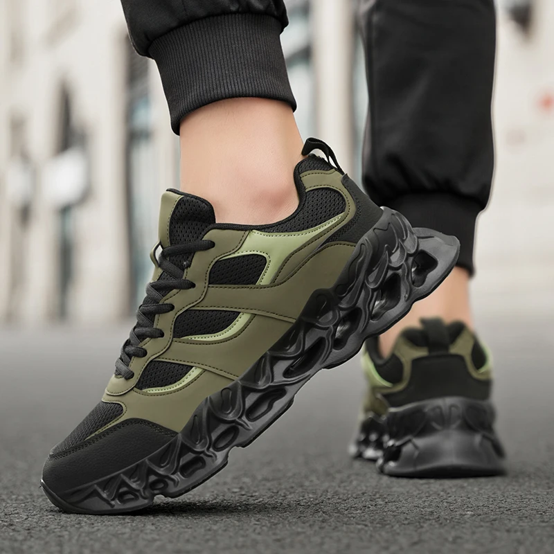 YRZL Running Shoes for Men Lightweight Breathable Sneakers Non Slip Gym Training Shoes Mens Casual Walking Running Shoes