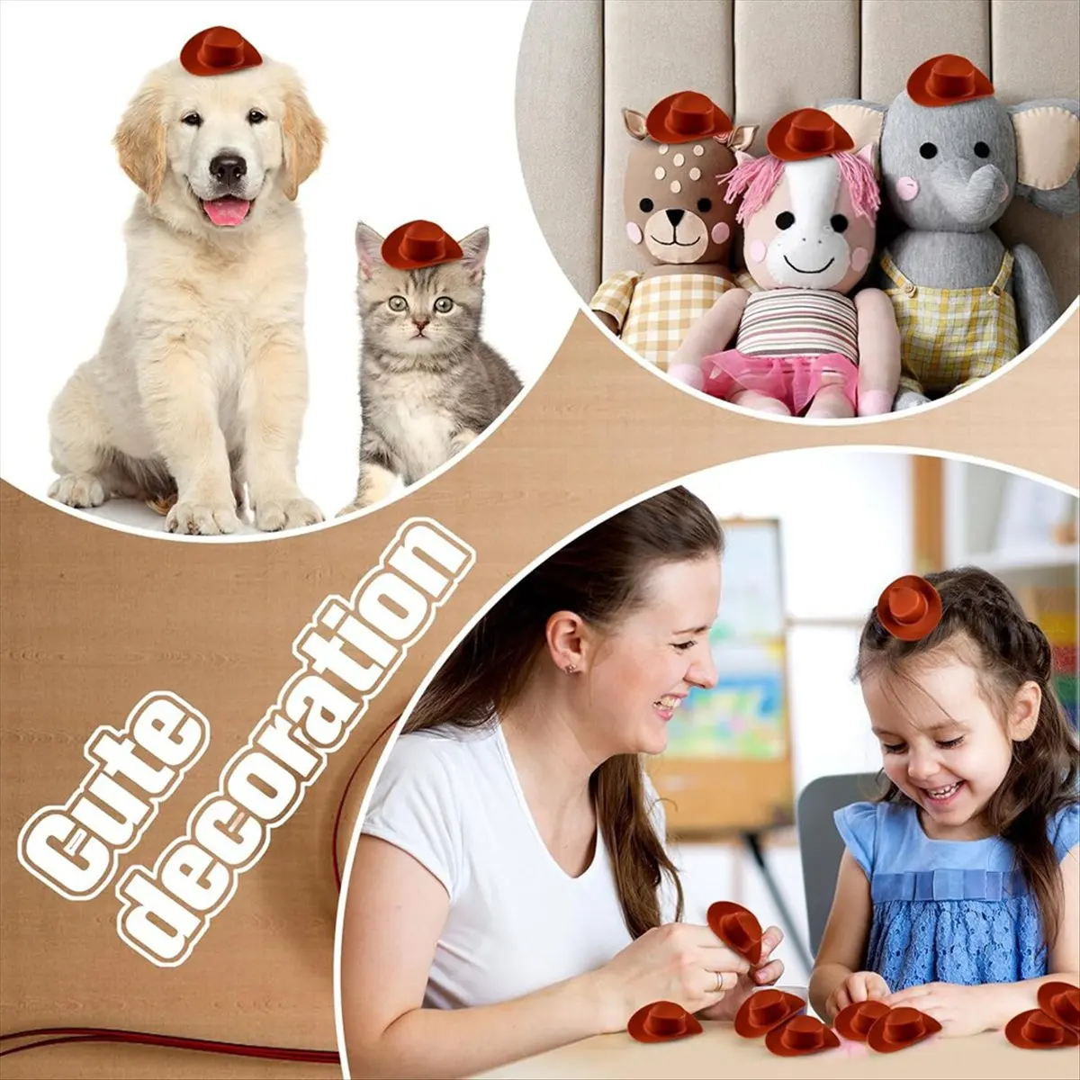 Western Themed Party Favors Plastic Mini Cowboy Hats and Good Luck Horseshoe Crafts Cowboy Hat Table Centerpieces A