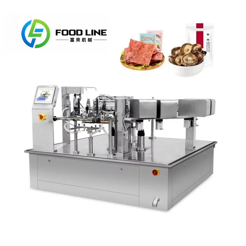 Rotary Premade Pouch Packing Machine Independent Air Pressure Control Stabilizes Bag Opening Effect For Thick And Thin Composite