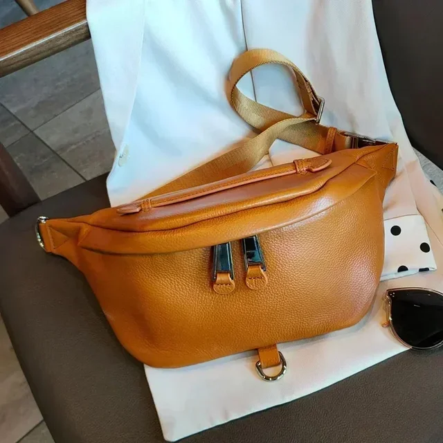 Torba na pasek z prawdziwej skóry dla kobiet Projektant marki Luksusowa jakość Torba damska Fanny Pack Torby dla kobiet