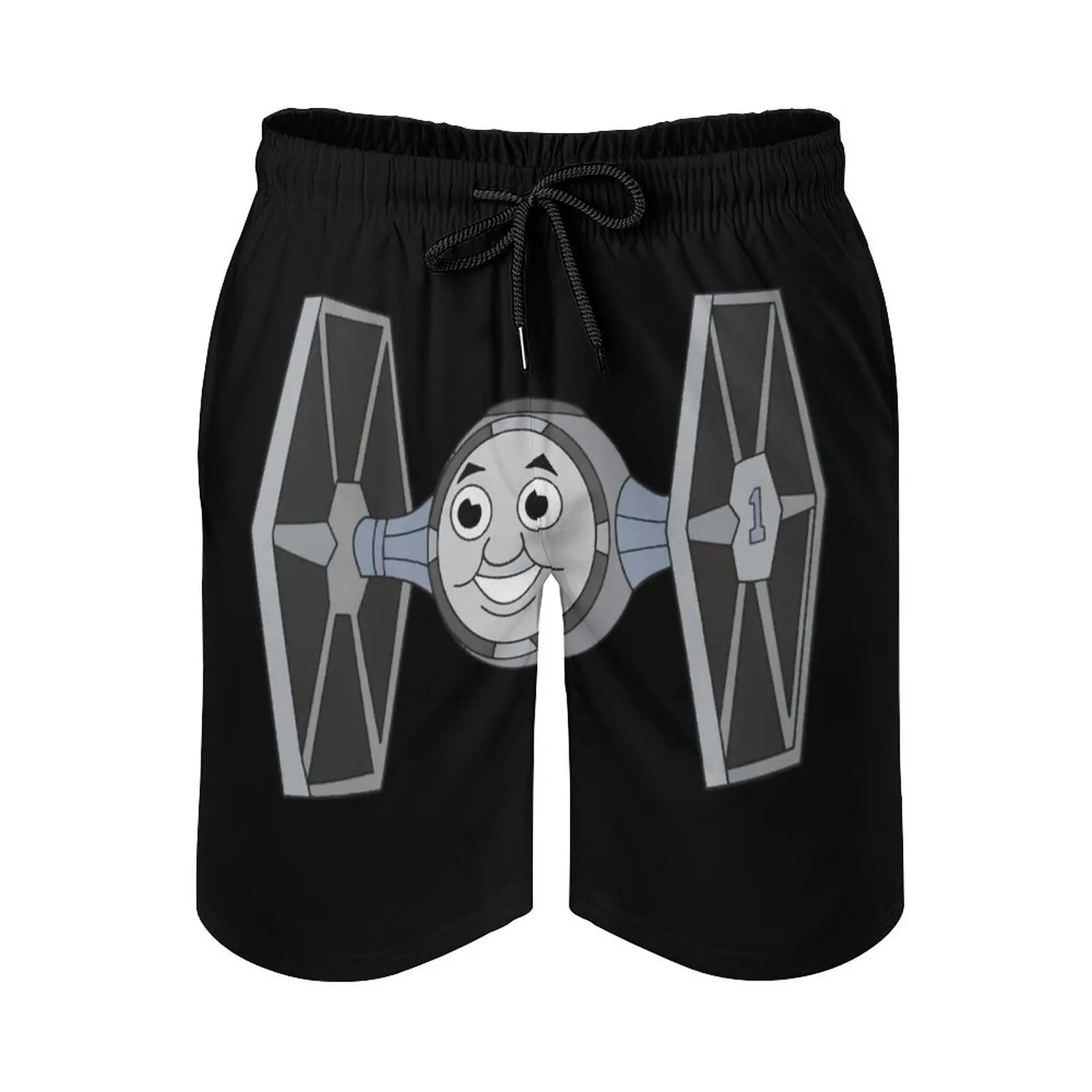 Thomas The Tie Fighter Men's Sports Short Beach Shorts Surfing Swimming Boxer Trunks Thomas The Train Kids Funny Random 221