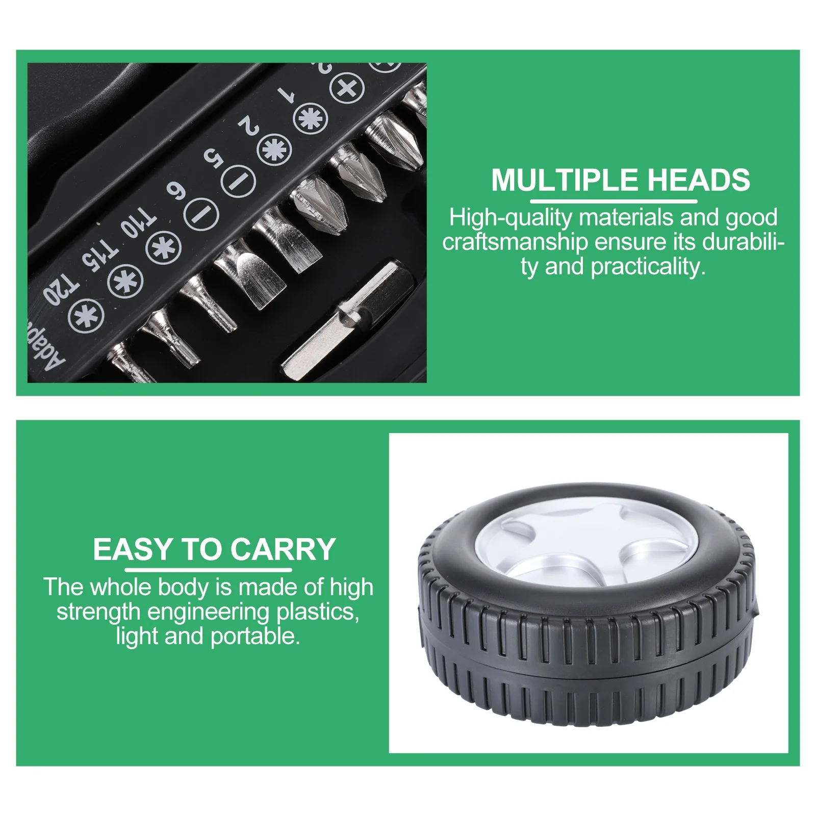 Tire Kit Wheel Shape Home Repair Tool Set For Car Hand Tool Box Household Hardware Tools Organized Storage Case