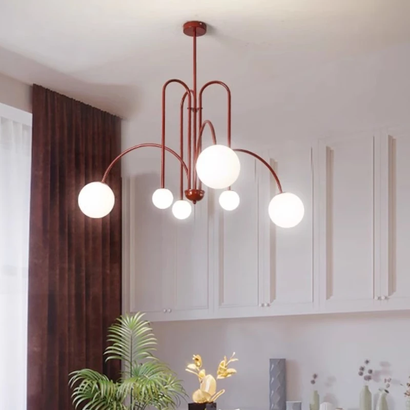 

Nordic Minimalist Pendant Light for Living Room Restaurant Dining Room Lamp Cafe Clothing Store Art Black Gold Red Chandelier
