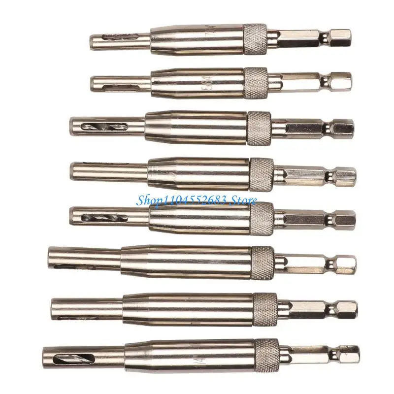 

Y6GD Centering Drill Bit Set Centering Hinge Tapper Drill Bit Set for Woodworking Window Door Hinge Drill Bits