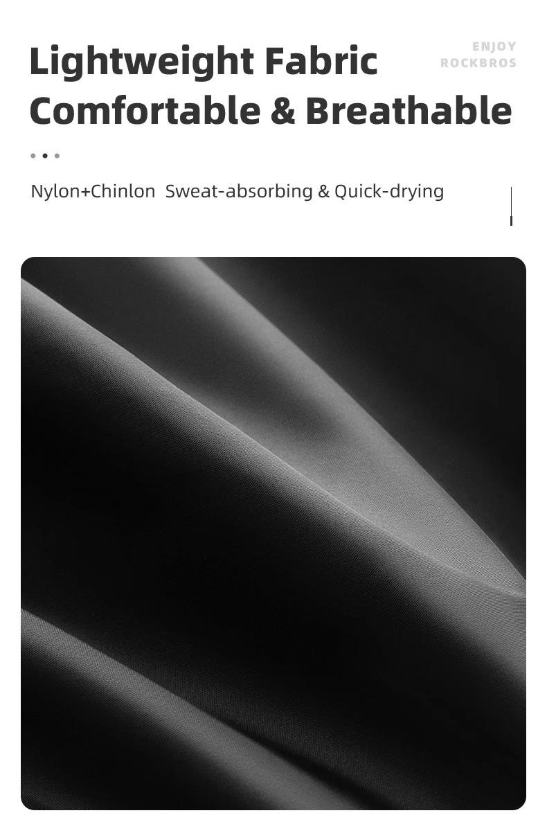 ROCKBROS Fahrradjacke, ultraleichte, atmungsaktive Nylon-Sonnenschutz-Sportbekleidung, schweißabsorbierende Oberbekleidung für Männer und Frauen, lässig. – Detail 8