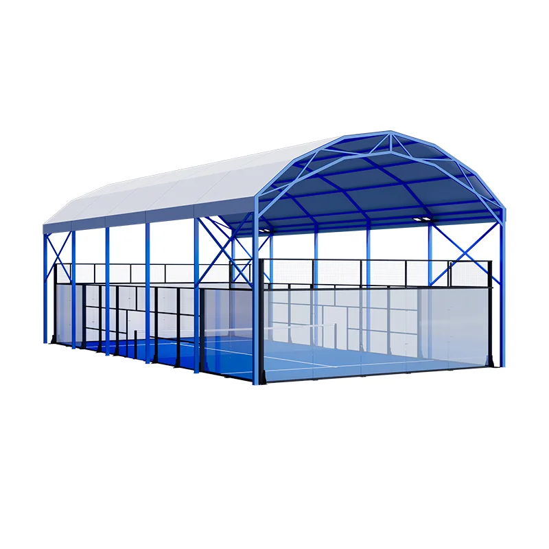 Wholesale Paddle Tennis Turf Court with Roof Cover / Outdoor Waterproof Tent Sport Fields Tennis Court Equipment