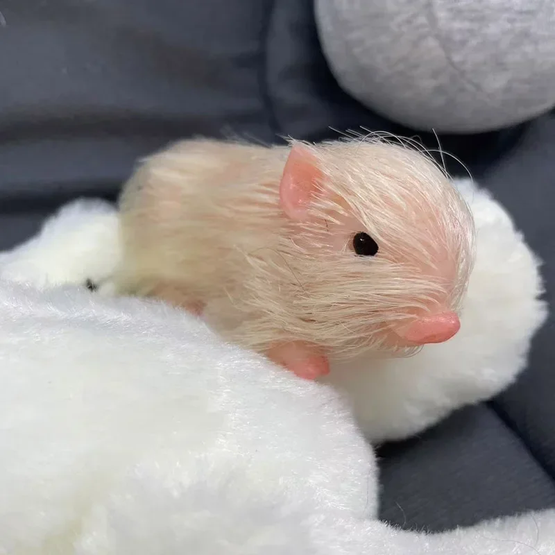 3 بوصة محاكاة جديدة لينة سيليكون خنزير دمية لعبة الجسم شعر خنزير دمية أطفال لعبة هدية عيد الميلاد