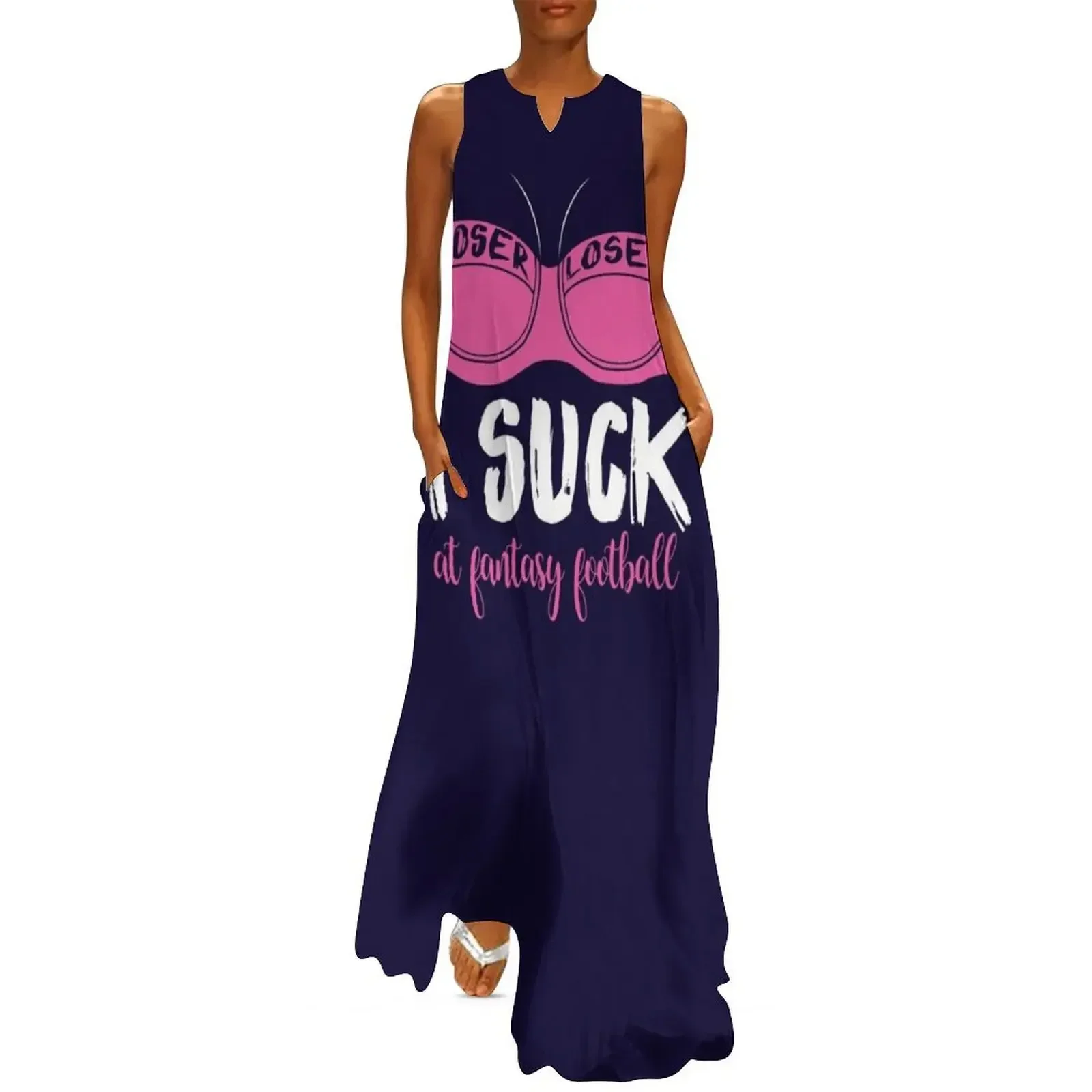 

I Suck At Fantasy Football Gift Long Dress Women's skirt elegant and pretty women's dresses summer clothes Dress