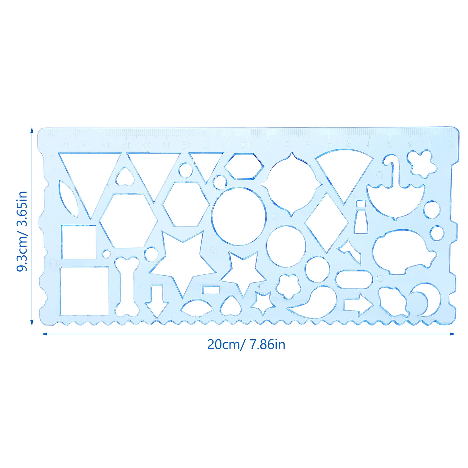 6 قطع من قوالب رسم الطلاب مساطر استنسل بلاستيكية أدوات هندسية متعددة الاستخدامات لصياغة العمارة واللوازم المدرسية