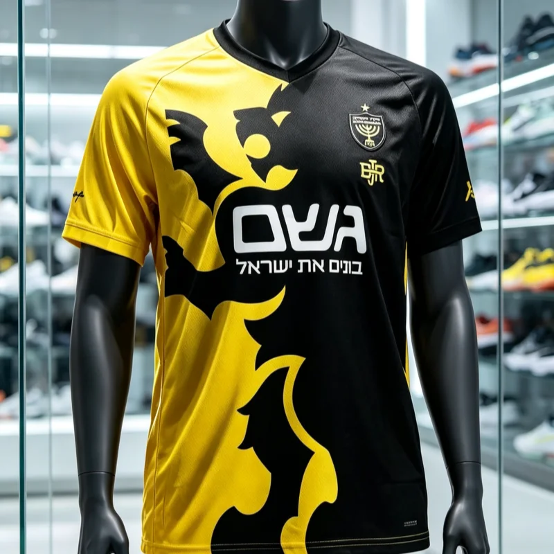 Summer Beitar Jerusalem Soccer Jersey Y2K All Over Print Matching Fan Uniform Breathable Sport Shirt for Training Wear