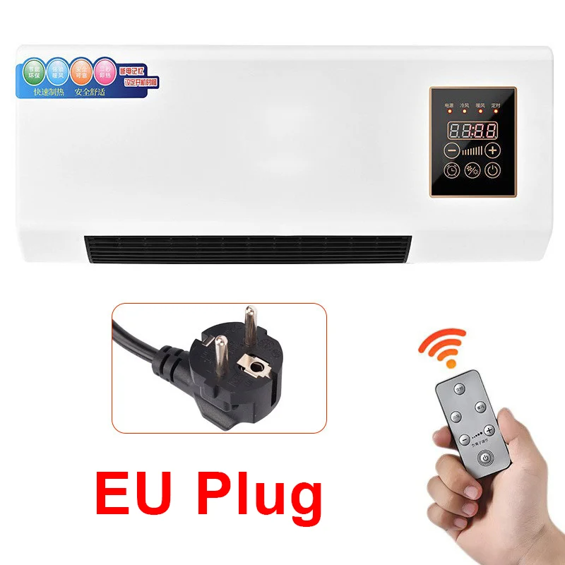 2 in 1 Portable Air Conditioner Heater Wall Mounted Ductless Cooling Heating Fan No Outdoor Unit Mini AC for Home Room RV image 3