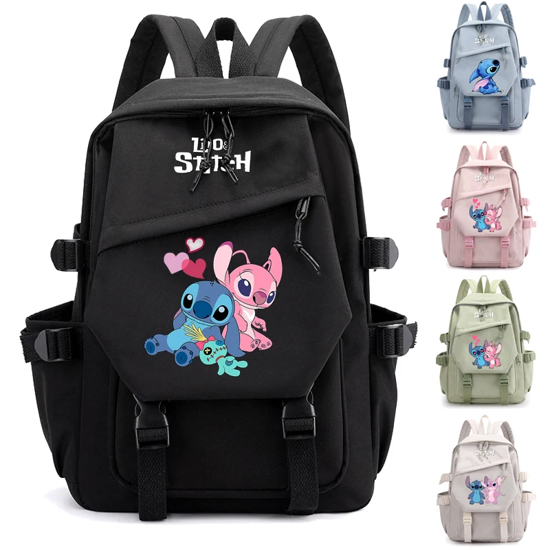 Disney Lilo Stitch Backpack for Boy Girl School Student Teenager Book Bags Women Rucksack Kawaii Travel Backpack Mochila Escolar