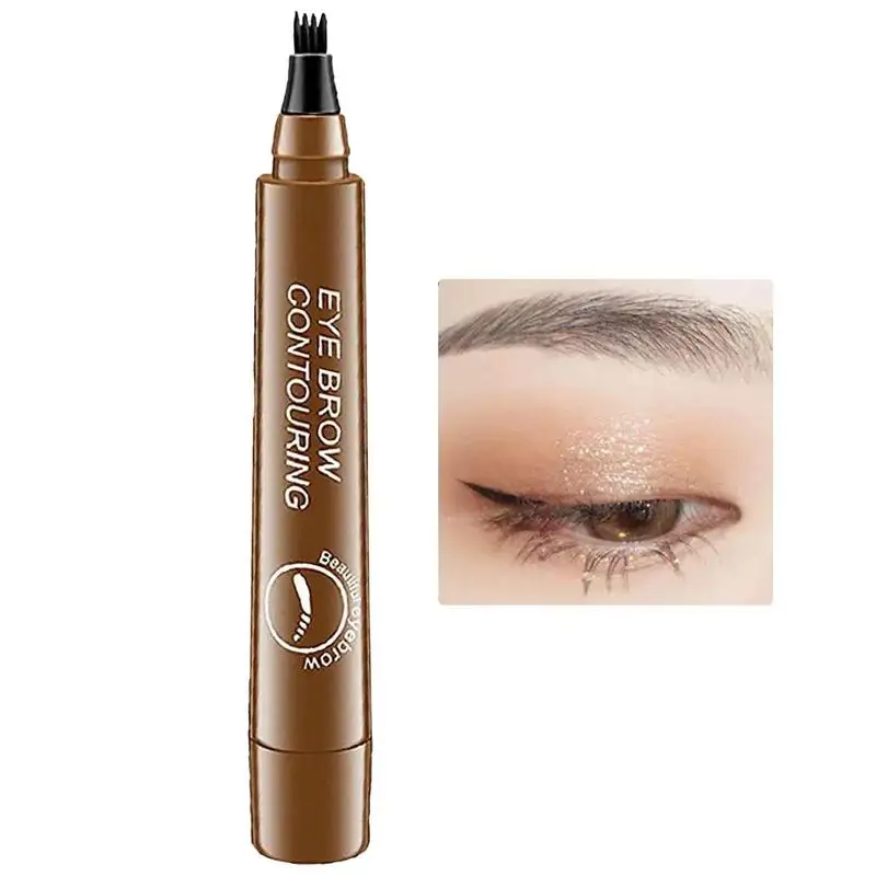 5 Colors Brow Pencil Natural Microblading Eyebrow Pencil Long-Lasting Eyebrow Makeup Cosmetic Waterproof Eyebrow Marker Pen