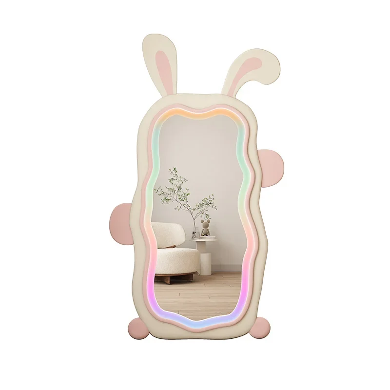 Decorative Mirrors Big Mirror Living Room Decoration Portable Large Full Body Tulip Lamp Led Makeup Accessories House Decor Wall