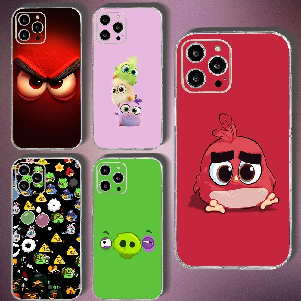 

Childrens Games A-Angrys Birds Phone Case For Iphone 16 15 11 13 14 Pro Max 7 8 Plus X Xr Xs Max 12mini Transparent Cover