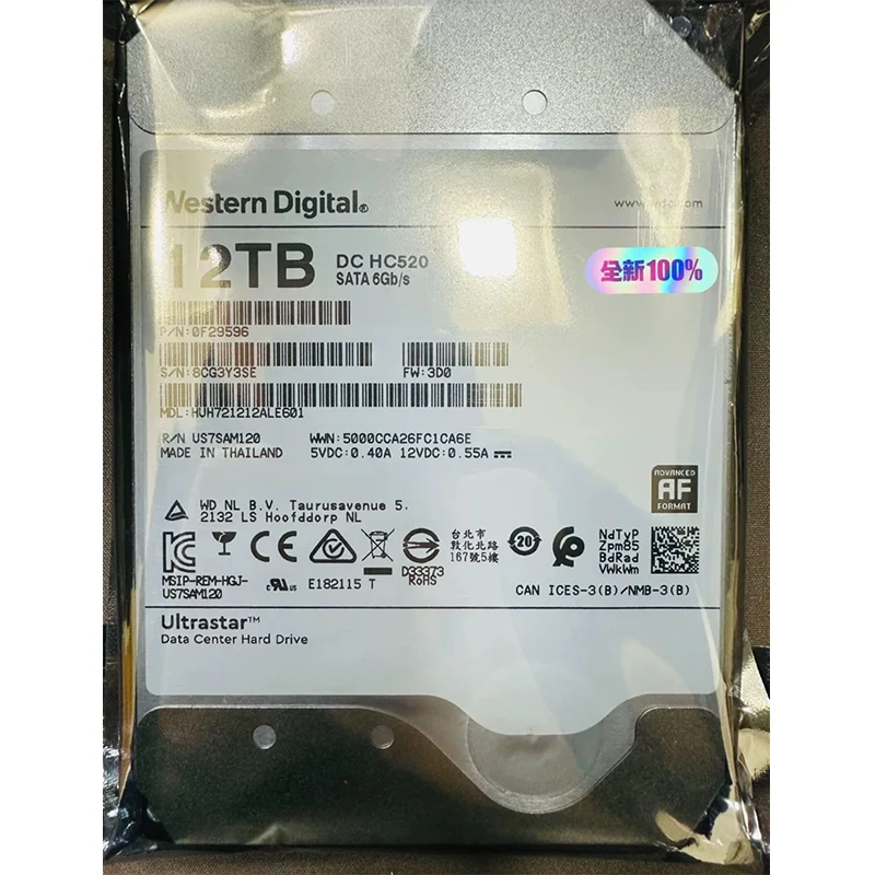 WD Enterprise ハードディスク 3.5 インチ 12TB HUH 用 721212 ALE601 うーん 721212 ALE600 DC HC520 SATA 6Gb/s HDD
