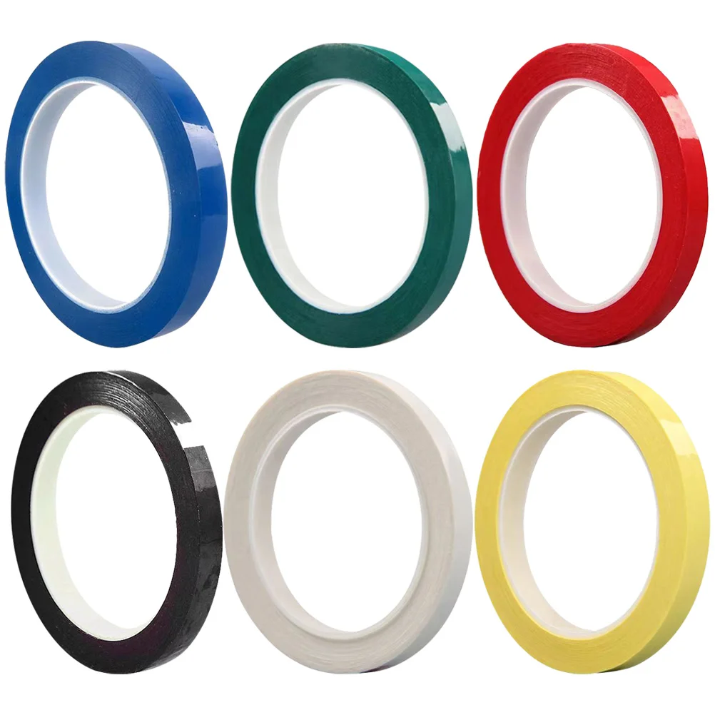 

6 Pcs Violin Tapes Colorful Stickers White Red Green Black Blue Yellow Cello Fingerboard Guide Accessories Beginner Musical