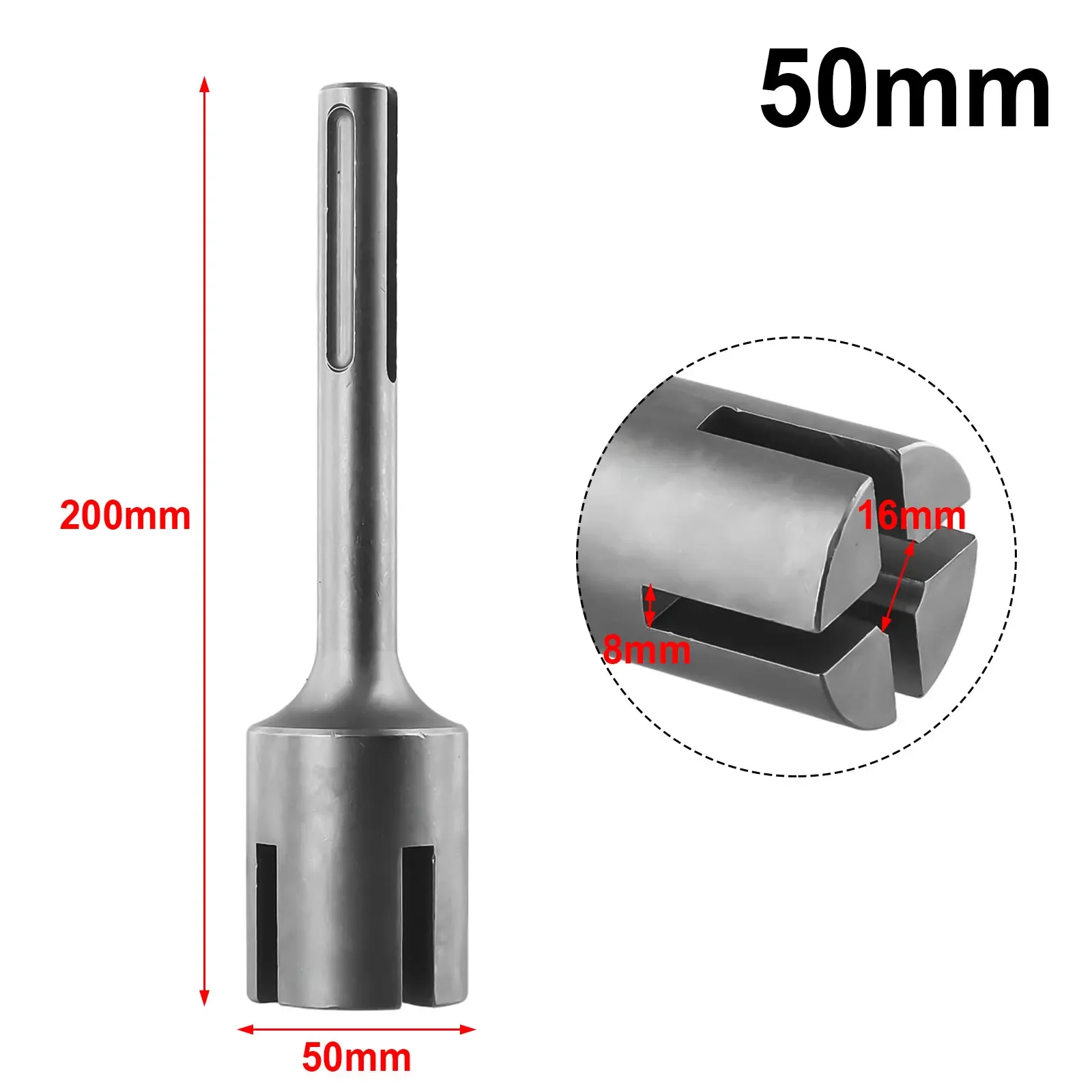 Ground Rod Driver Bit For Driving Ground Rods For SDS MAX Hammers 30/45/50/60mm Alloy Steel For Heavy-duty Use