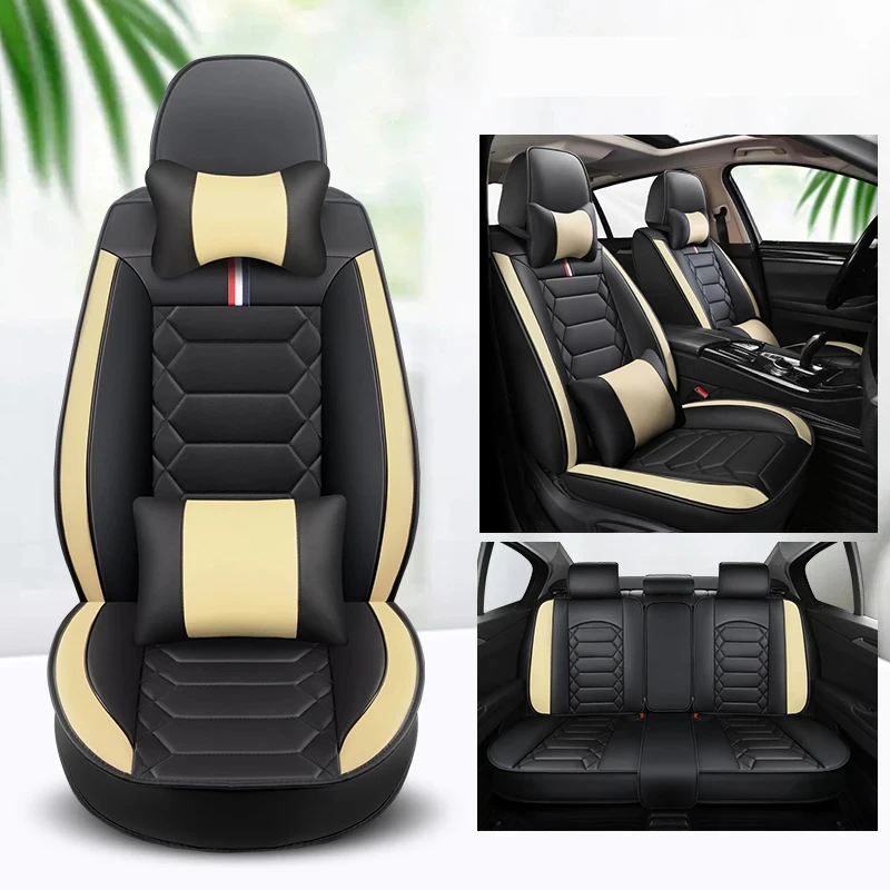 

WZBWZX Universal leather Car Seat Cover for Volkswagen All Models polo golf tiguan touran jetta CC beetle Car-Styling