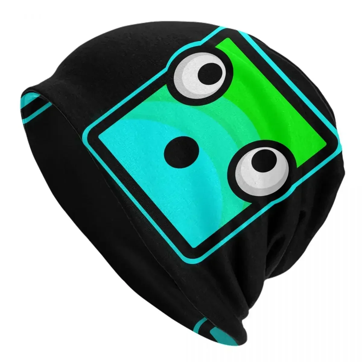 Video Game Geometry Dash Warm Knitted Cap Hip Hop Bonnet Hat Autumn Winter Outdoor Beanies Hats For Men Women Adult