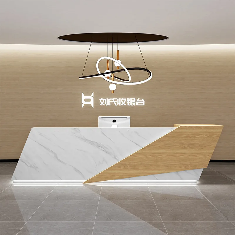High-end stores Reception Desks small hotels Reception Desks irregular-shaped companies Office Furniture receptie ZY40JDT