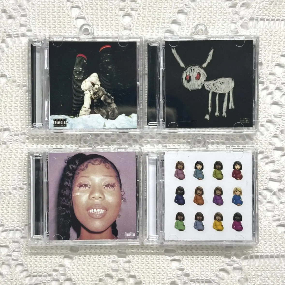 Rap Drake MINI Music CD NFC Keychain Her Loss Album Certified Lover Boy Play Songs Key ring Cosplay Pendant Acrylic Necklace