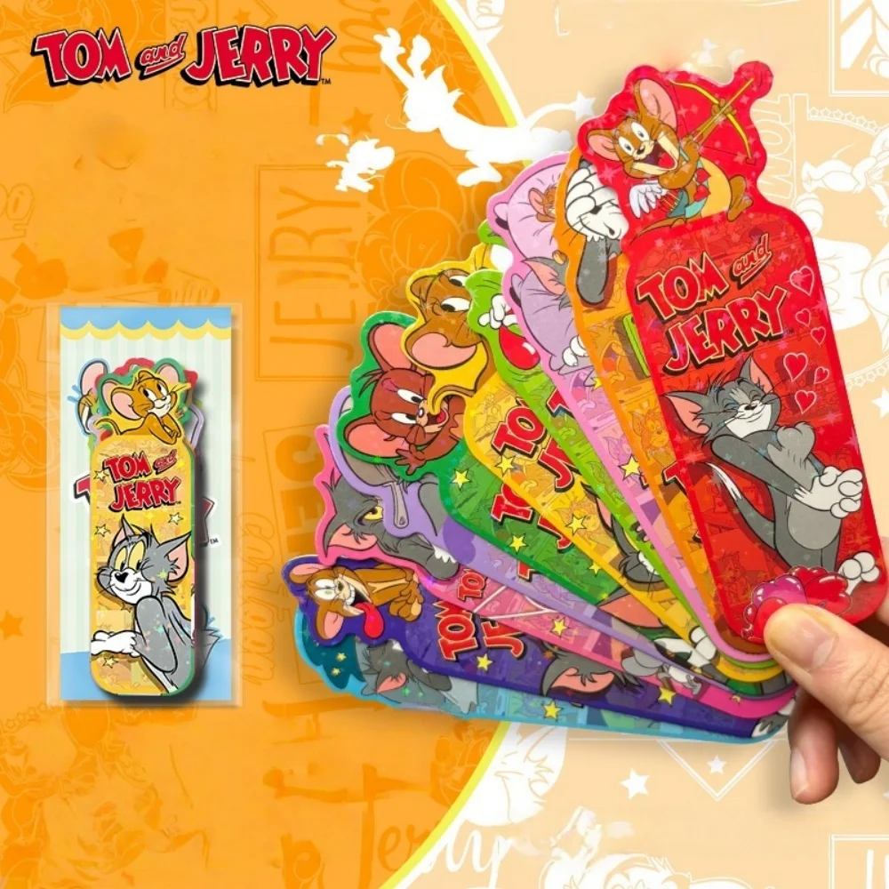 Marcadores de página de oficina de biblioteca Tom y Jerry genuinos, marcapáginas de papel estético DIY, marcadores de página de lector de estudiantes, decoración para niñas