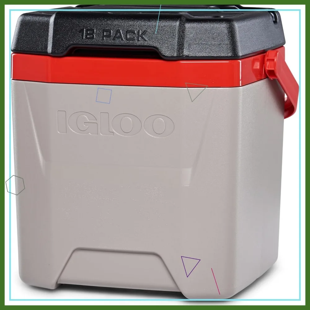 

Изолированный сундук для льда с запирающейся крышкой, эргономичной ручкой и подстаканниками для приключений на свежем воздухе