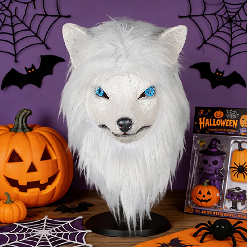 

Высокореалистичная маска-головной убор в виде лисы с белым мехом, идеально подходит для костюмов на Хэллоуин, карнавальных вечеринок и станет отличным подарком для любителей аниме.