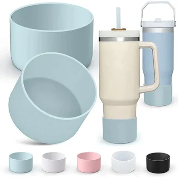 스탠리 켄처 어드벤처용 실리콘 커버, 핸들 및 스탠리 아이스플로우 보호 병 부트 슬리브, 40oz 텀블러, 20oz, 30oz
