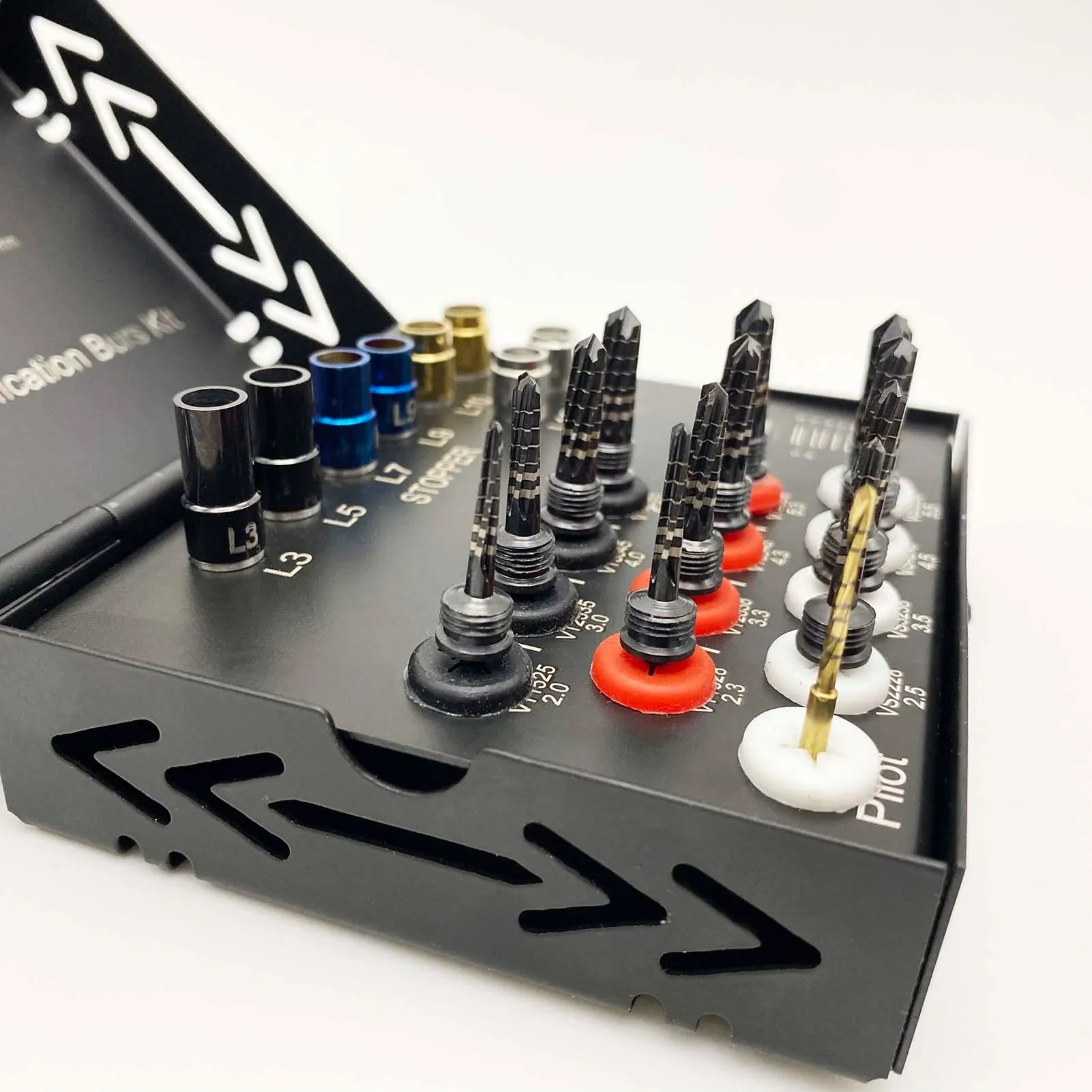 

21Pcs Dental Osseodensification Bur Kit Implant Drill System with Stoppers Black Dental Surgical Tools