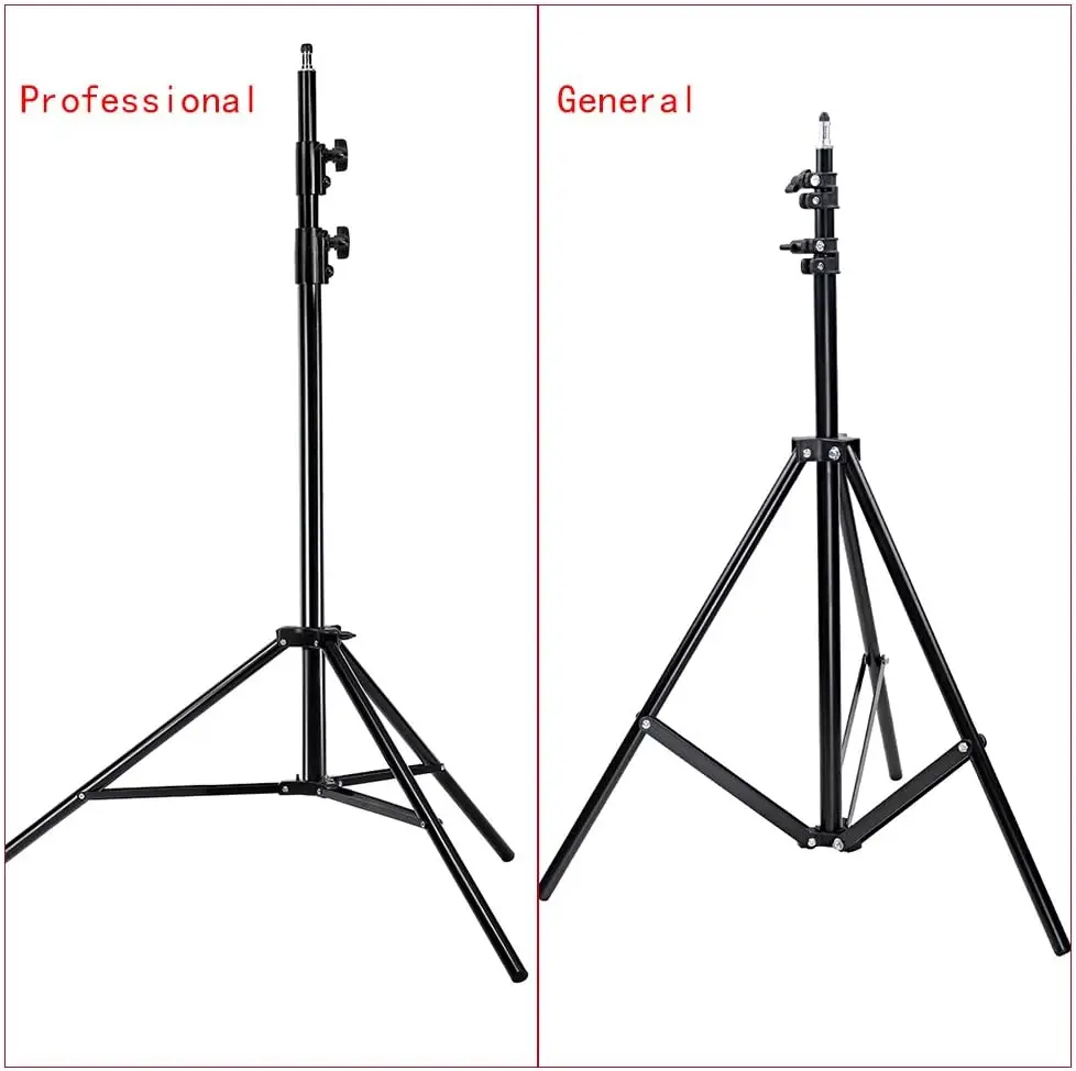 Spring Loaded Heavy Duty Photography Photo Studio Light Stands with 1/4