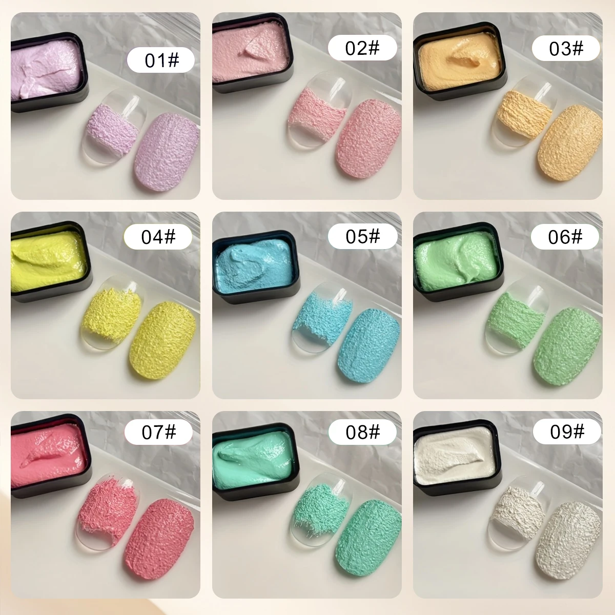 Duolingdai 9-Grid Macaron Oil Painting Gel Complete Set - Nail Gel Macaron Oil Painting, No Wipe Nail Polish Gel, Vibrant Colors